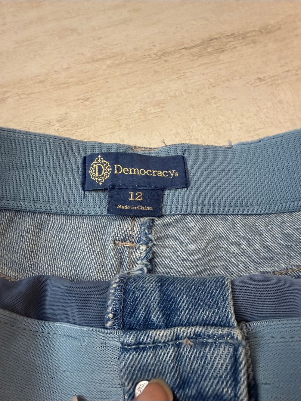 Democracy Light Blue Denim Women's Drawstring tie Shorts - Picture 4 of 13